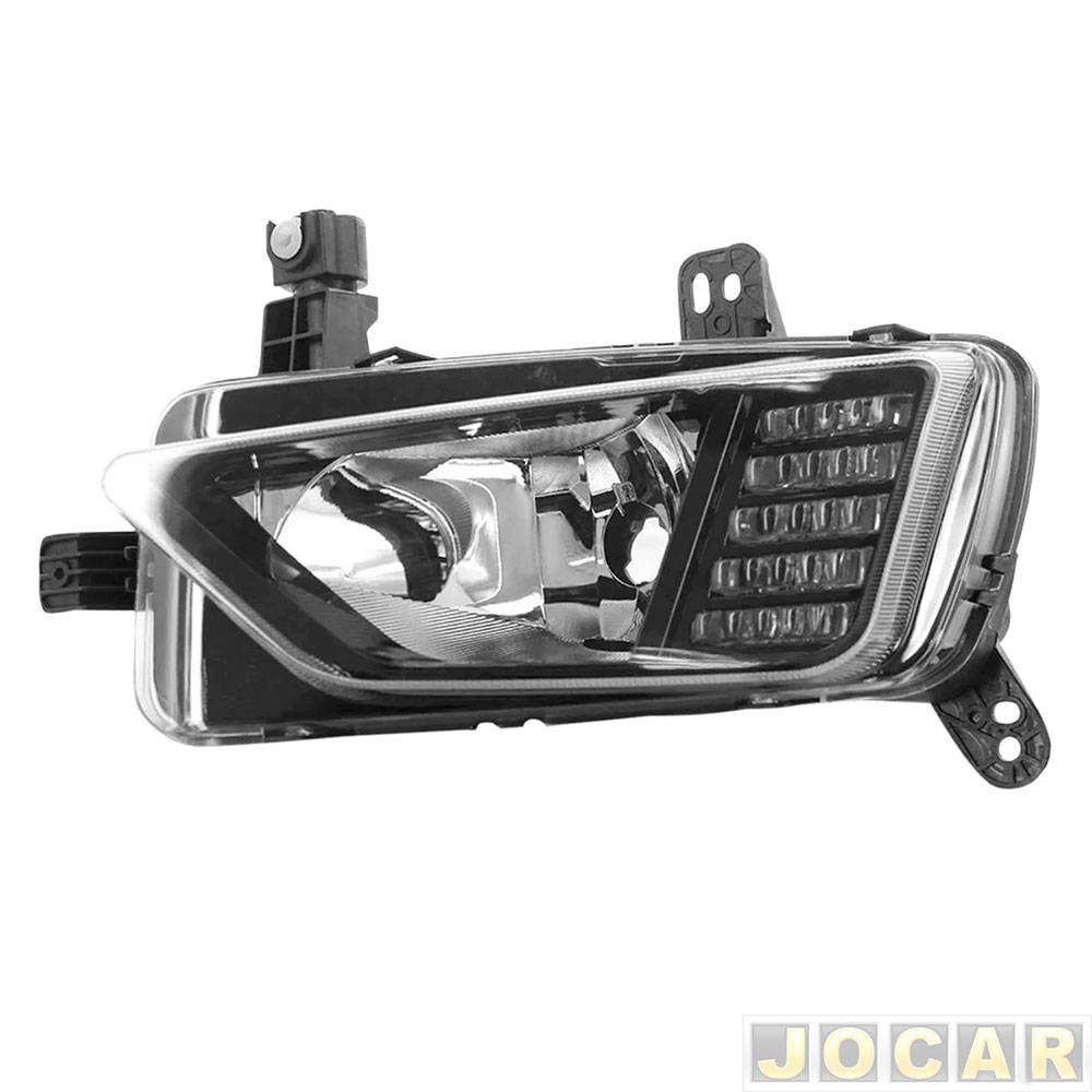 Farol de milha - importado - Polo/Virtus 2017 até 2022 - Track 2023 em diante - LED com DRL - lado do motorista - cada (unidade) - 30163