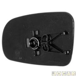 Lente do retrovisor com base - Metagal - Logus - Pointer  - com controle - prata - lado do passageiro - cada (unidade) - S.20.A24.31 / RWAM24