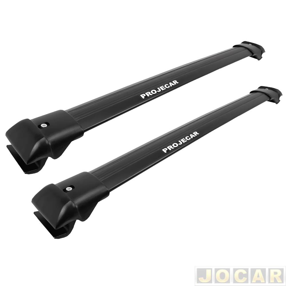 Travessa para rack de teto longitudinal - Projecar - T-Cross 2019 em diante - larga - preto - par - VW-162