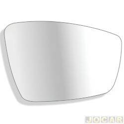Lente do retrovisor com base - Troque Fcil - Volkswagen Fox 1.0 TEC 8V Total Flex 2P de 2012 at 2014 - Fox 2010 at 2014 - Polo 2012 at 2016 - lado do passageiro - cada (unidade) - 6523C