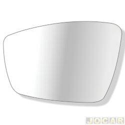 Lente do retrovisor com base - Troque Fcil - Volkswagen Fox 1.0 TEC 8V Total Flex 2P de 2012 at 2014 - Fox 2010 at 2014 - Polo 2012 at 2016 - lado do motorista - cada (unidade) - 6522M
