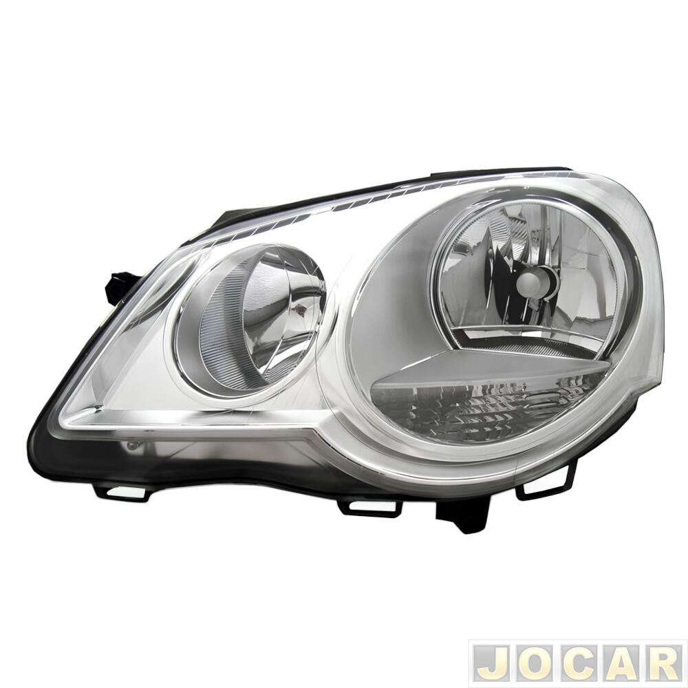 Farol principal - Orgus - Polo 2007 até 2012 - H7/H1 - máscara cromada - lado do motorista - cada (unidade) - FW495LE