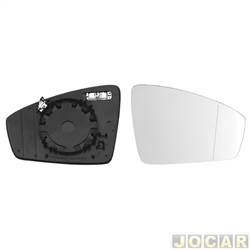 Lente do retrovisor com base - SMR - Tiguan 2019 em diante - convexa trmica - lado do passageiro - cada (unidade) - MA3034