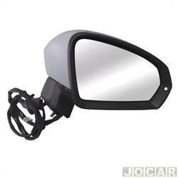 Retrovisor externo - Metagal - <b>Volkswagen Taos Launching Edition 250 TSI 1.4 turbo AT6 flex 4p de 2021 em diante</b> - Taos 2021 em diante - eltrico com pisca + ponto cego - para pintar - lado do passageiro - cada (unidade) - RWZE90CE