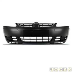 Para-choque dianteiro - alternativo - Tong Yang - <b>Volkswagen Fox 1.0 8V Plus Total Flex 2P de 2003 at 2007</b> - Fox 2003 at 2007 - sem furo para milha - preto - cada (unidade) - 20924