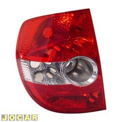 Lanterna traseira principal - Valeo (Cibi) - <b>Volkswagen Fox 1.0 8V SP Total Flex 4P de 2004 at 2005</b> - Fox 2003 at 2009  - sem neblina - lado do motorista - cada (unidade) - 600.887
