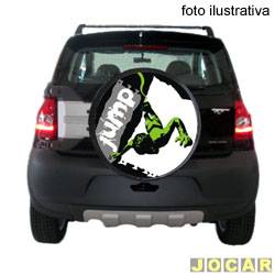 Capa de estepe - Maxine - <b>Volkswagen CrossFox 1.6 8V Total Flex 4P de 2005 at 2010</b> - CrossFox  - jump  - cada (unidade) - 0193
