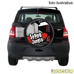 Capa de estepe - Maxine - <b>Volkswagen CrossFox 1.6 8V SP Total Flex 4P de 2006 at 2007</b> - CrossFox  - stone jungle  - cada (unidade) - 0200