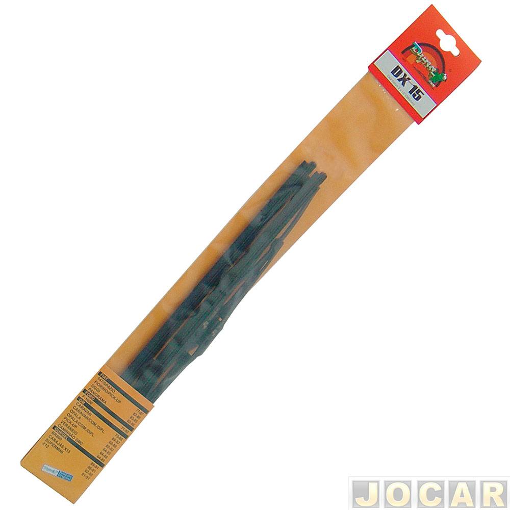 Palheta do limpador do para-brisa - Dyna - 147 1976 até 1988 - F-1000 1979 até 1992 - 15/15 - 380mm/380mm - encaixe baioneta - par - DX15