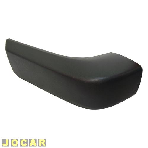 Ponteira do para-choque traseiro - alternativo - Opala 1985 até 1990 - preta - lado do motorista - cada (unidade)