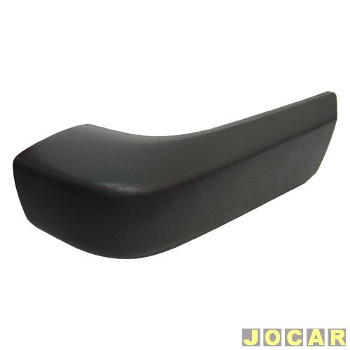 Ponteira do para-choque traseiro - alternativo - Opala 1985 até 1990 - preta - lado do passageiro - cada (unidade)