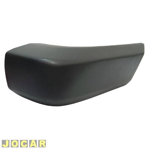 Ponteira do para-choque dianteiro - alternativo - KJ - Opala/Caravan 1985 até 1990 - preto - lado do motorista - cada (unidade) - J-80869