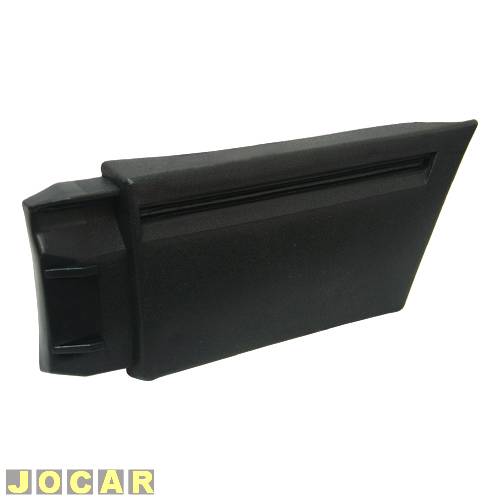 Ponteira do para-choque dianteiro - alternativo - Plastiron (Autimex) - Chevette/Marajó 1987 até 1993 - preta - lado do motorista - cada (unidade) ...