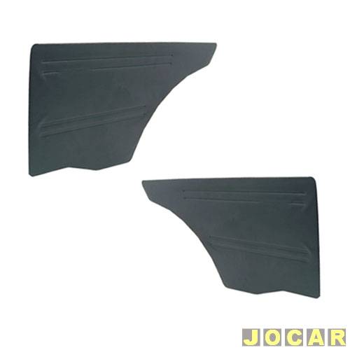 Revestimento lateral traseiro - alternativo - Indumepi - Chevette 1973 até 1993 - courvin - preto - par - 2123