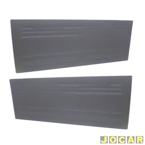 Revestimento de porta - alternativo - Indumepi - Chevette/Chevy 500/Marajó 1973 até 1993 - de courvin - preto - par - 2121