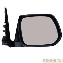 Retrovisor externo - Metagal - <b>Chevrolet S10 Cabine Dupla LS 4X2 2.4 8V Flexpower de 2012 at 2016</b> - S10 2012 at 2017 - sem controle - preto - lado do passageiro - cada (unidade) - RGWE38FX