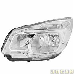 Farol principal - TYC - <b>Chevrolet S10 Cabine Simples LS 4X2 2.4 8V Flexpower de 2012 at 2016</b> - S10 2012 at 2016 - sem projetor no foco da lampda - mscara cromada - lado do motorista - cada (unidade) - 21933