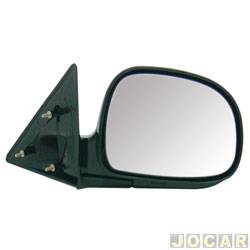 Retrovisor externo - importado - <b>Chevrolet S10 Cabine Simples De Luxe 4X2 2.5 Turbo diesel de 1995 at 1998</b> - S10/Blazer 1995 at 2011 - sem controle - para pintar - lado do passageiro - cada (unidade) - YT-8404R