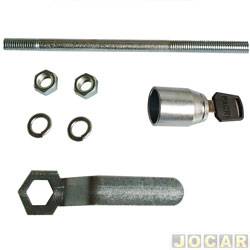 Trava de estepe - Travas Arad - <b>Ford Ranger Cabine Simples XLS 4X2 2.3 Duratec 16V gasolina de 2005 at 2009</b> - S10 1995 at 2011 - Ranger 1998 at 2012 - L200 Outdoor 2006 at 2012 - jogo - AR.075