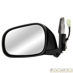 Retrovisor externo - importado - Tracker 2003 at 2009 - Grand Vitara 1998 at 2003 - eltrico - preto - lado do motorista - cada (unidade) - YT-7272EHL