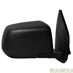 Retrovisor externo - importado - Chevrolet S10 Cabine Simples LS 4X2 2.4 8V Flexpower de 2012 at 2016 - S10 2012 at 2017 - eltrico sem pisca - preto - lado do passageiro - cada (unidade) - 28302