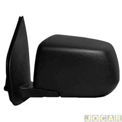 Retrovisor externo - importado - <b>Chevrolet S10 Cabine Dupla LS 4X2 2.4 8V Flexpower de 2012 at 2016</b> - S10 2012 at 2017 - eltrico sem pisca - preto - lado do motorista - cada (unidade) - 28301