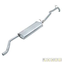 Silencioso do escapamento - Scapex - <b>Chevrolet S10 Cabine Simples Colina 4X2 2.4 8V Flexpower de 2007 at 2010</b> - S10 2.2/2.4 1999 at 2011 - cada (unidade) - 41120