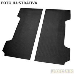 Tapete assoalho da caamba - Pemacri - <b>Chevrolet S10 Cabine Simples LS 4X2 2.4 8V Flexpower de 2012 at 2016</b> - S10 cabine simples 2013 at 2021 - 2 peas - preto - jogo - 939918