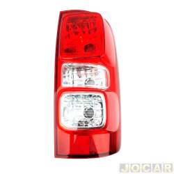 Lanterna traseira principal - alternativo - Fitam - <b>Chevrolet S10 Cabine Simples LS 4X2 2.4 8V Flexpower de 2012 at 2016</b> - S10 2012 at 2016 - sem LED - vermelha/branca - lado do passageiro - cada (unidade) - 36063D