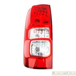 Lanterna traseira principal - alternativo - Fitam - <b>Chevrolet S10 Cabine Simples LS 4X2 2.4 8V Flexpower de 2012 at 2016</b> - S10 2012 at 2016 - sem LED - vermelha/branca - lado do motorista - cada (unidade) - 36063E