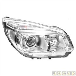 Farol principal - Orgus - <b>Chevrolet S10 Cabine Simples LS 4X2 2.4 8V Flexpower de 2012 at 2016</b> - S10 2012 at 2016 - eltrico - com projetor - lado do passageiro - cada (unidade) - FG-879LD