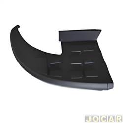Ponteira do para-choque traseiro - importado - <b>Chevrolet S10 Cabine Simples LS 4X2 2.4 8V Flexpower de 2012 at 2016</b> - S10 2012 at 2024 - preta - lado do motorista - cada (unidade) - 33987