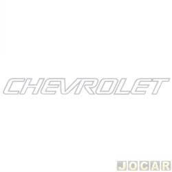 Letreiro - alternativo - <b>Chevrolet S10 Cabine Simples Advantage 4X2 2.4 8V Flexpower de 2008 at 2011</b> - S10 2001 at 2011 - Chevrolet - tampa traseira - prata - cada (unidade)