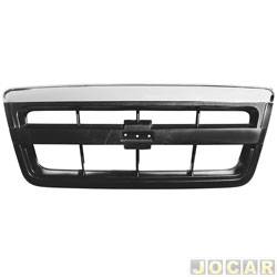 Grade dianteira - alternativo - <b>Chevrolet S10 Cabine Simples Colina 4X2 2.4 8V Flexpower de 2009 at 2010</b> - S10 2009 at 2011 - com moldura cromada - cada (unidade)