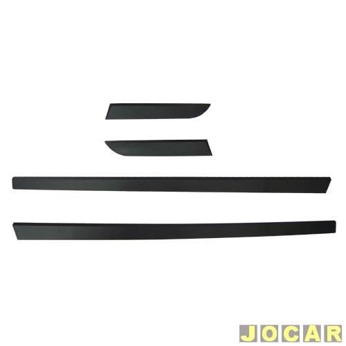 Friso lateral - Sanfil - Celta 2P 2000 até 2015 - autoadesivo - preto - jogo - 4006