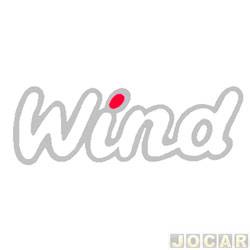 Letreiro - alternativo - <b>Chevrolet Corsa Hatch Wind 1.0 MPFI 2P de 1999 at 2002</b> - Corsa 1994 at 2002 - Wind - prata/vermelho - cada (unidade)