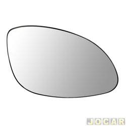 Lente do retrovisor com base - Metagal - <b>Chevrolet Vectra GLS 2.2 MPFI de 1998 at 1999</b> - Vectra 1997 at 1999 - eltrico - com aquecedor - prata - lado do passageiro - cada (unidade) - RGHM20HE