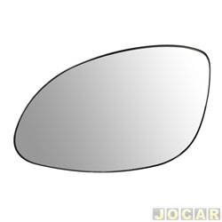 Lente do retrovisor com base - Metagal - <b>Chevrolet Vectra GLS 2.2 MPFI de 1998 at 1999</b> - Vectra 1997 at 1999 - eltrico - com aquecedor - prata - lado do motorista - cada (unidade) - RGHM19HE