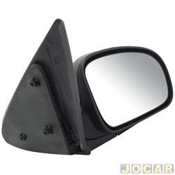 Retrovisor externo - Metagal - <b>Chevrolet Celta 1.0 VHC 8V 4P de 2002 at 2004</b> - Celta 2000 at 2006 - fixo (sem controle) - lado do passageiro - cada (unidade) - A .20.P84.00 / RGPE84FX