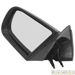 Retrovisor externo - alternativo - Retrovex - <b>Chevrolet Omega GLS 2.2 MPFI de 1994 at 1998</b> - Omega/Suprema 1992 at 1998 - sem controle - preto - lado do motorista - cada (unidade) - RX 2245