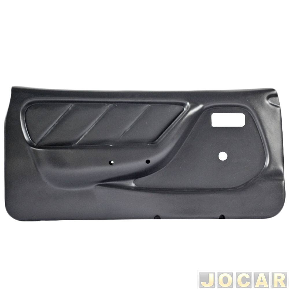 Revestimento de porta - alternativo - Kadett/Ipanema 1989 até 1998 - 2 portas - moldado - sem bolsa - preto - lado do motorista - cada (unidade)