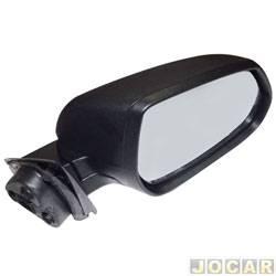 Retrovisor externo - SPJ - Chevrolet Cobalt Graphite 1.8 8V câmbio manual Econo.flex 4P de 2015 até 2015 - Cobalt 2011 até 2015 - elétrico com aquecedor - preto - lado do passageiro - cada (unidade) - EB886