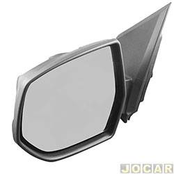 Retrovisor externo - SPJ - <b>Chevrolet Spin Activ 7 lugares 1.8 8V AT6 Econo.flex 4P de 2019 at 2024</b> - Spin 2012 em diante - eltrico - com desembaador - para pintar - lado do motorista - cada (unidade) - EB-925
