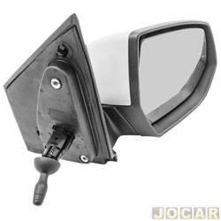 Retrovisor externo - SPJ - Chevrolet Spin Activ 5 lugares 1.8 8V AT6 Econo.flex 4P de 2019 at 2024 - Spin 2012 em diante - com controle manual - para pintar - lado do passageiro - cada (unidade) - EB-928