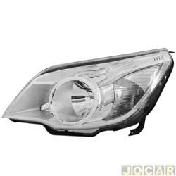 Farol principal - importado - <b>Chevrolet Montana Picape LS 1.4 8V Econo.flex de 2010 at 2017</b> - Agile 2009 at 2014 - Montana 2010 at 2021 - sem tampa - lado do motorista - cada (unidade) - 242827