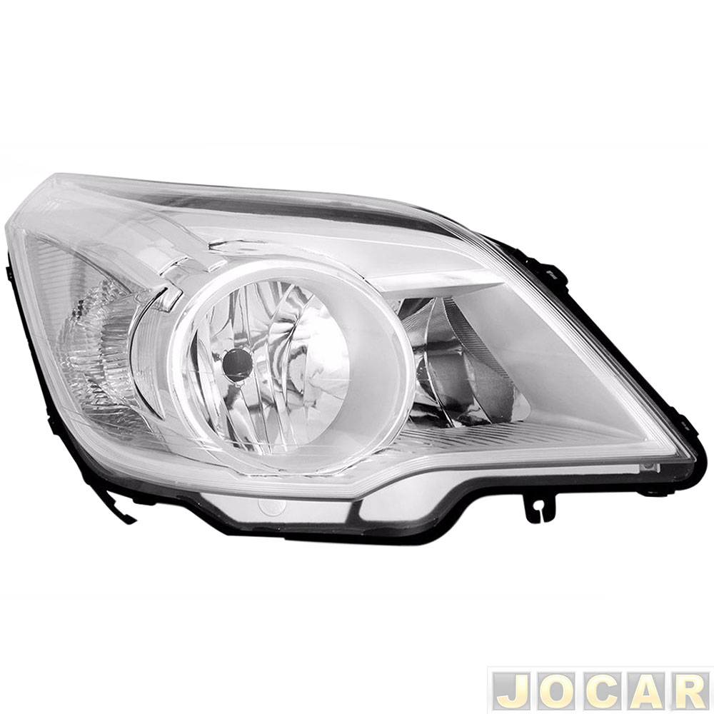 Farol Principal Chevrolet Agile Esquerdo Motorista 2010 a 2013 Cromado  Manual Genuino - 494677 - Homologacao