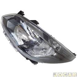 Farol principal - importado - <b>Chevrolet Spin LTZ 1.8 8V cmbio automtico Econo.flex 4P de 2012 at 2016</b> - Spin 2012 at 2018 - cromomix fum claro - manual - lado do motorista - cada (unidade) - 243079