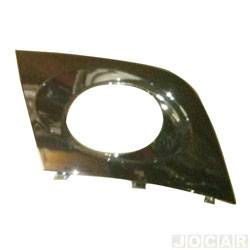 Grade (moldura) lateral do para-choque - alternativo - Fipparts (Retrovex) - <b>Chevrolet Agile Effect 1.4 8V Econo.flex de 2013 at 2014</b> - Agile 2009 at 2014 - com furo para milha - cromada - dianteiro - lado do passageiro - cada (unidade) - RX12042
