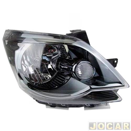 Farol principal - importado - Cobalt 2011 até 2015 - máscara negra - lado do passageiro - cada (unidade) - 243307