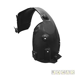 Para-barro do para-lama dianteiro - importado - <b>Chevrolet Onix Hatch LT 1.4 8V SPE/4 cmbio automtico Flex 4P de 2013 at 2016</b> - Onix 2012 at 2016 - Prisma 2013 at 2016 - lado do motorista - cada (unidade) - 25301